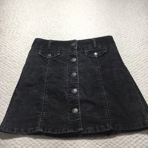 Corduroy black skirt
